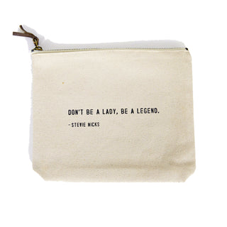 Be A Legend (Stevie Nicks) Canvas Zip Bag