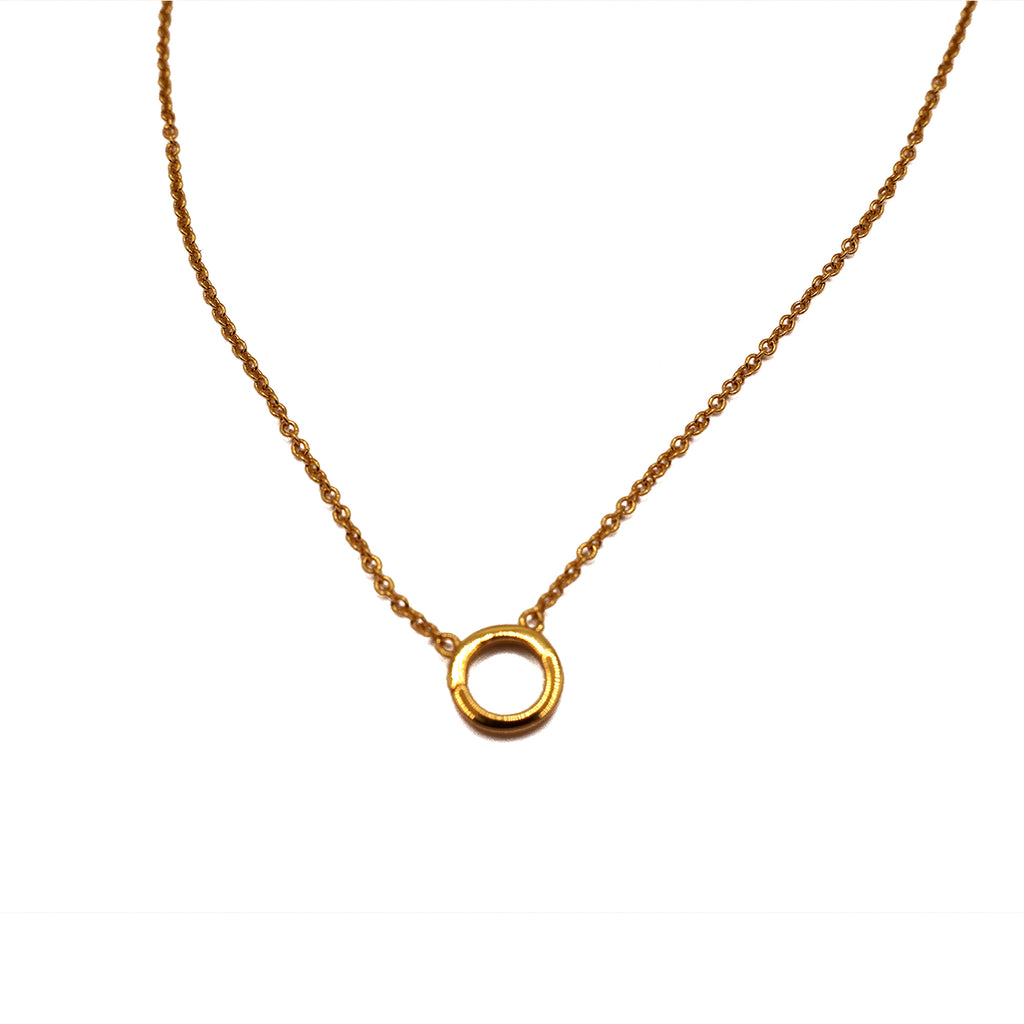 Round Necklace With Strass Charm