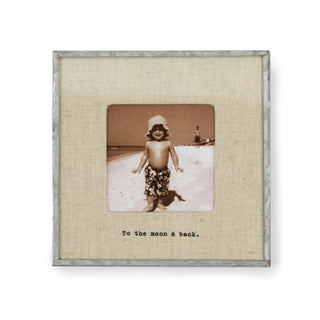 To The Moon & Back Linen Photo Frame 6”x6