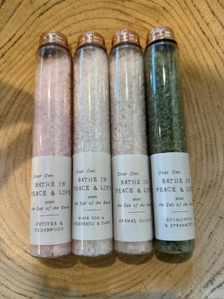 Peace & Love Bath Salt Collection- Assorted Set of 24 Vials