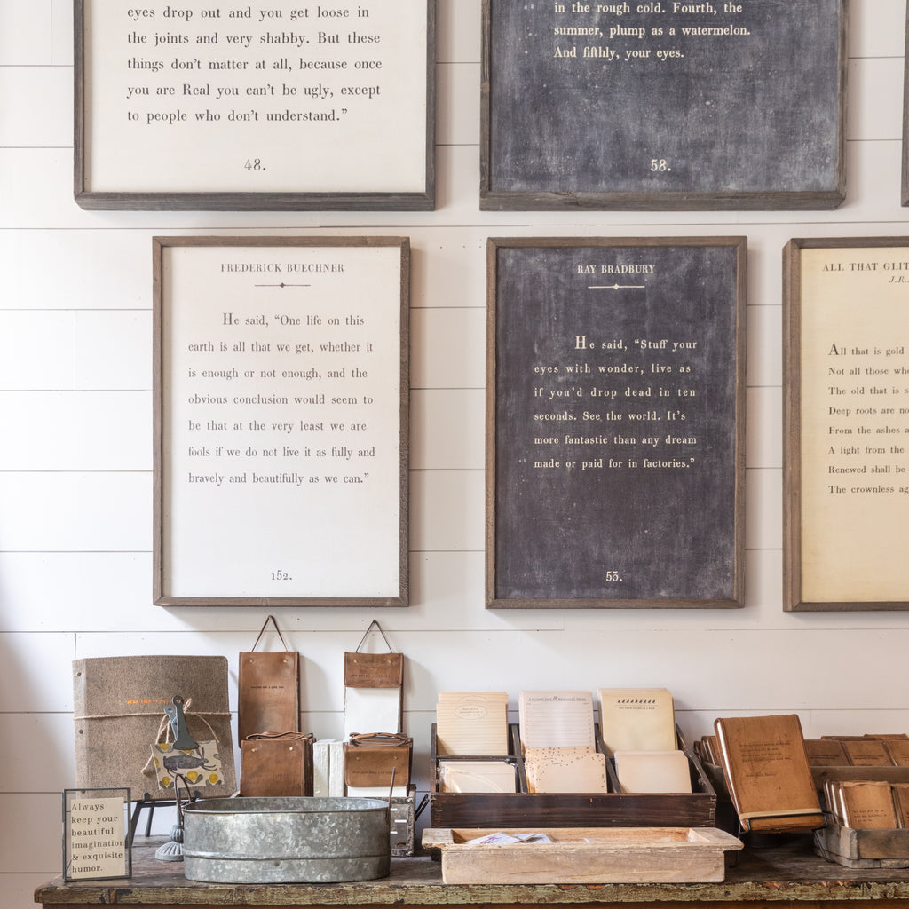Frederick Buechner Art Print - Grey Wood