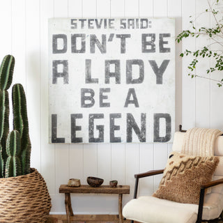 Stevie Said Art Print - Grey Wood