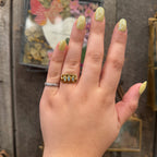***Gold Plated 3 Labradorite Plate Ring