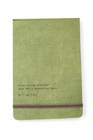 Great Things Are Done When Men & Mountains Meet Fabric Notebook-6"x8"