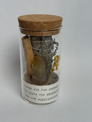 Palo Santo, Sage and Crystal Smudge Jars- Assorted Set of 12