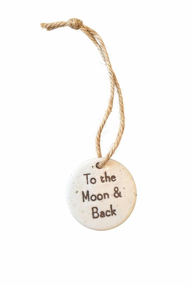 To The Moon & Back Ceramic Ornament Set of 12