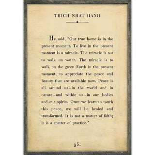 Thich Nhat Hanh Book Collection Art Print (Greywood)