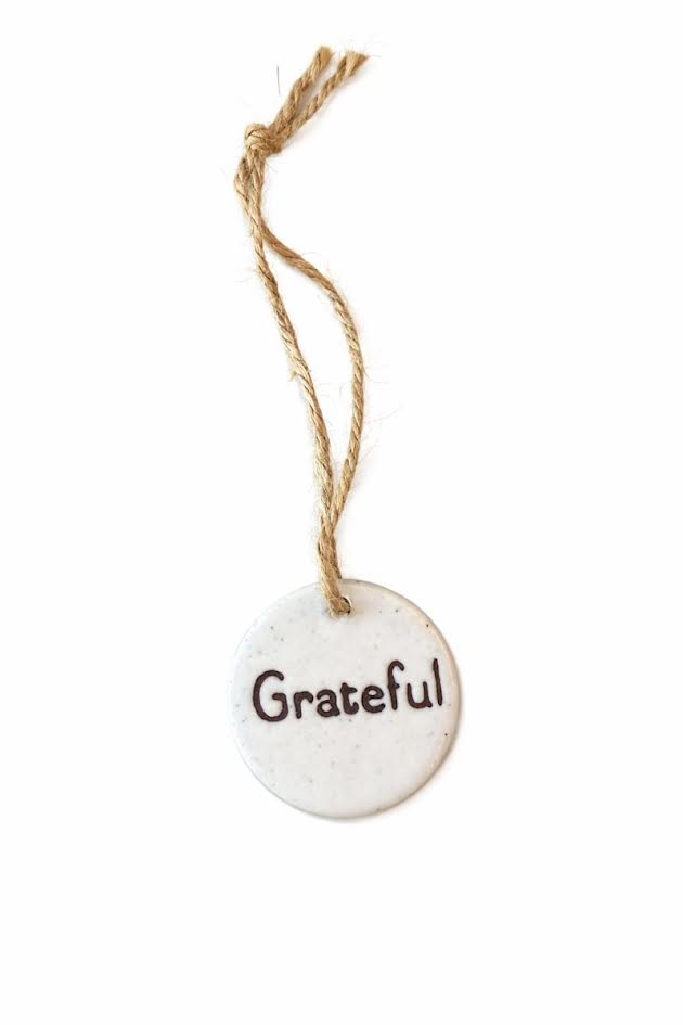 Grateful Ceramic Ornament Set of 12