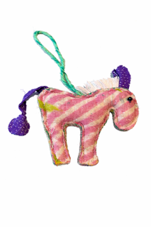 Kantha Donkey Ornament- Set of 6
