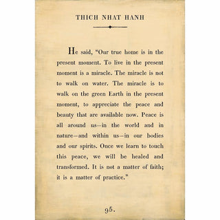 Thich Nhat Hanh Book Collection Art Print (Gallery Wrap)