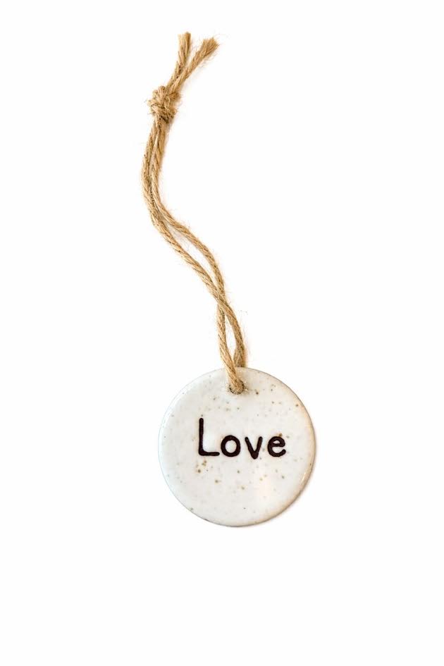 Love Ceramic Ornament Set of 12