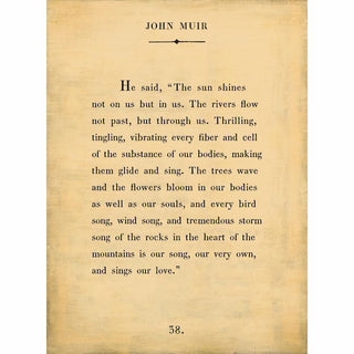 John Muir - Book Collection - Art Print
