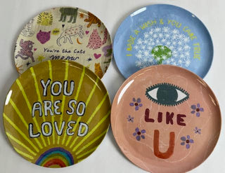 Whole Lotta Love Melamine Plate Collection- Assorted Set Of 8