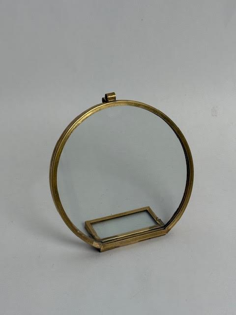 Round Brass Standing Frame - 4in