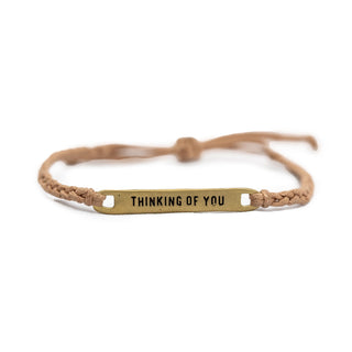***Brass Thinking of You Braided Bracelet - Adjustable