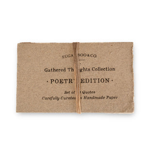 50 Gathered Thoughts of Poetry on Handmade Paper