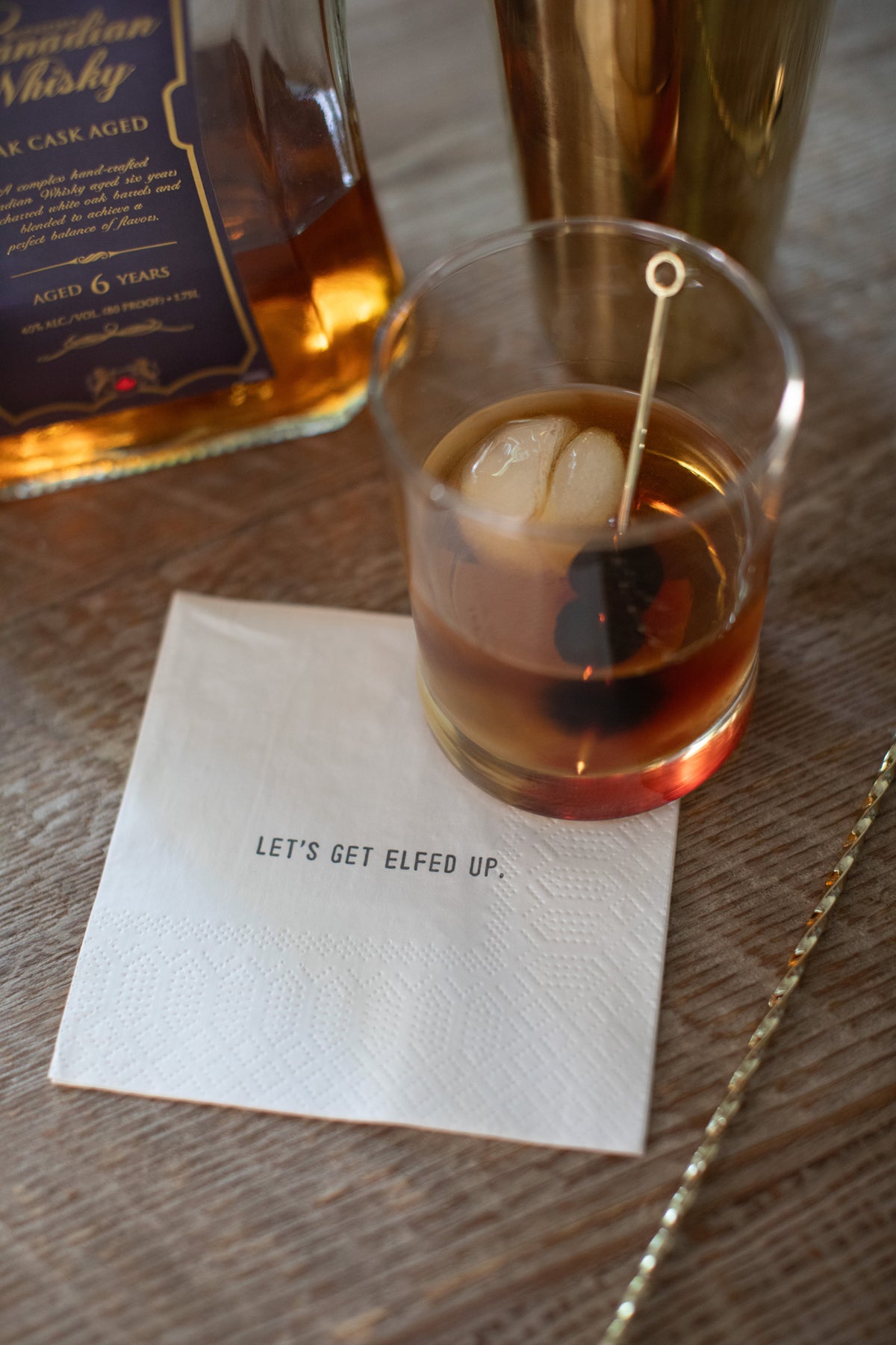 Let's Get Elfed Up Cocktail Napkin - Set Of 6