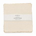 10x10 Handmade Cotton Paper Bundle - Cream