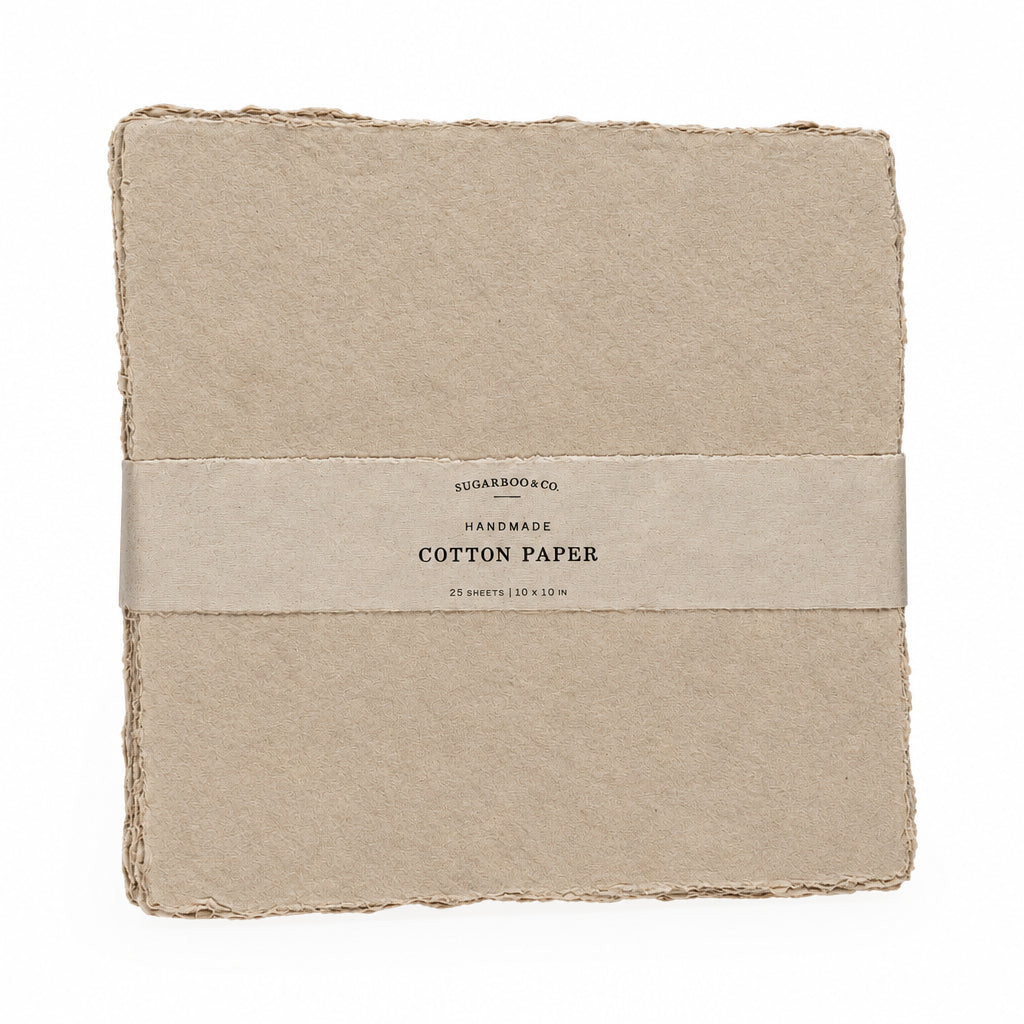 10x10 Handmade Cotton Paper Bundle - Oat