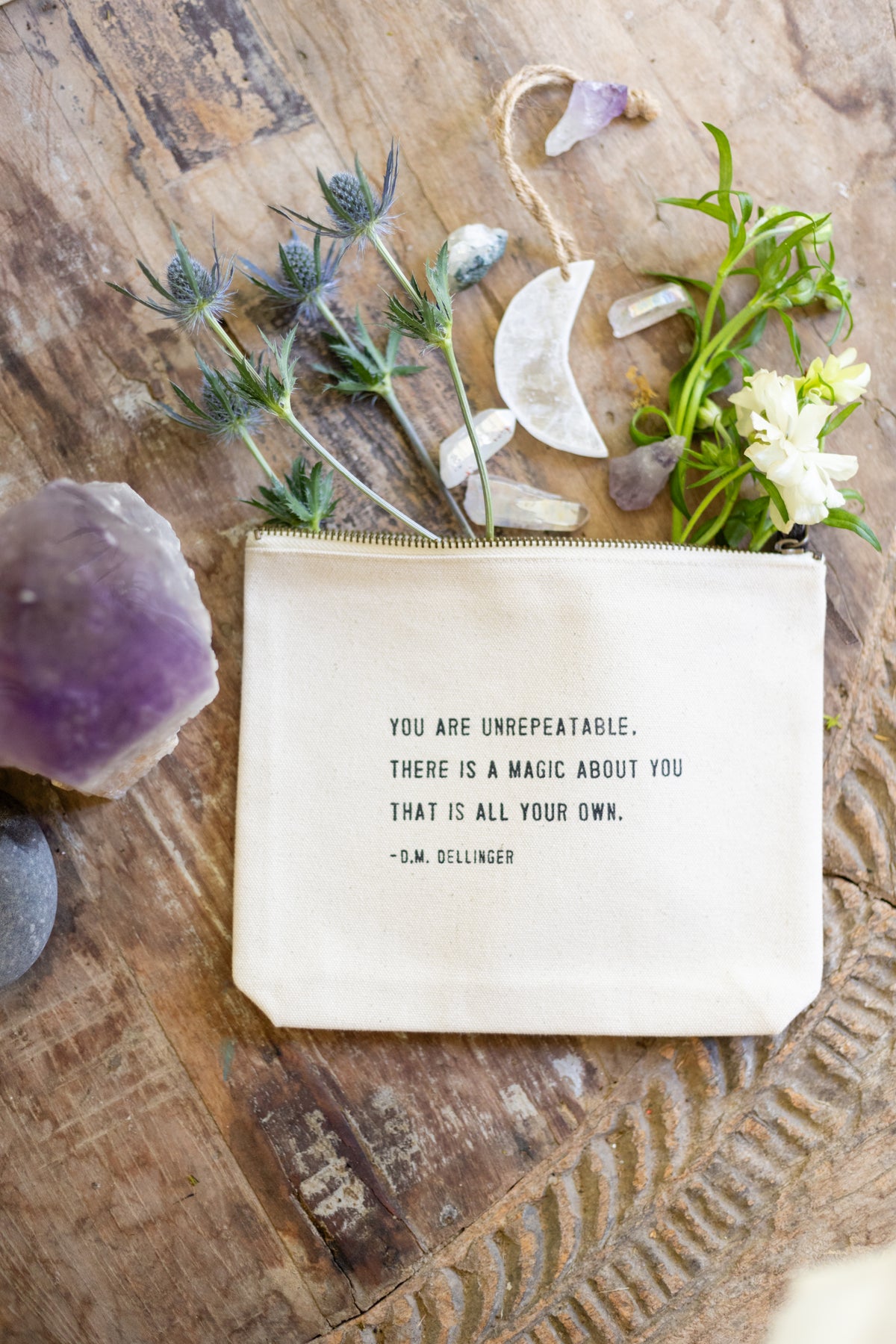 You Are Unrepeatable Canvas Zip Bag