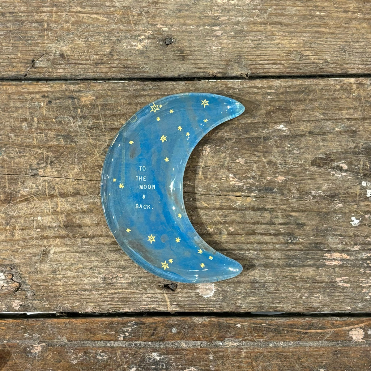 To The Moon & Back Moon Decoupage Plate 6x5