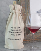Fitness Is My Passion Wine Bag