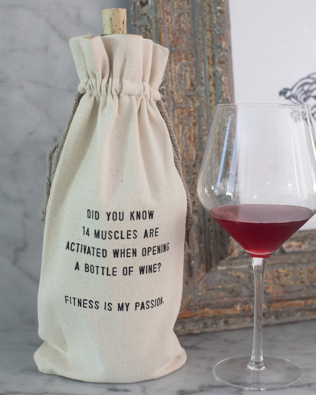 Fitness Is My Passion Wine Bag
