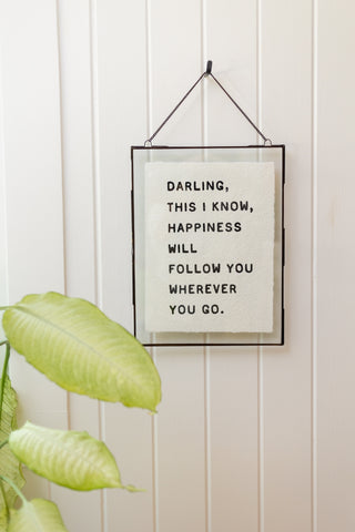 Darling, This I Know Handmade Paper Print - 12"x16"