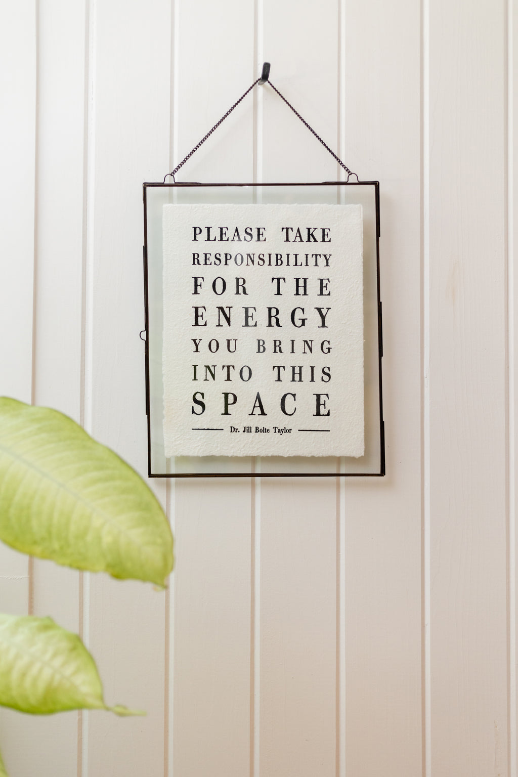 Please Take Responsibility Handmade Paper Print - 12x16