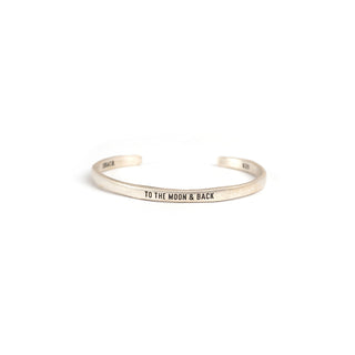 ***To The Moon & Back Silver Cuff