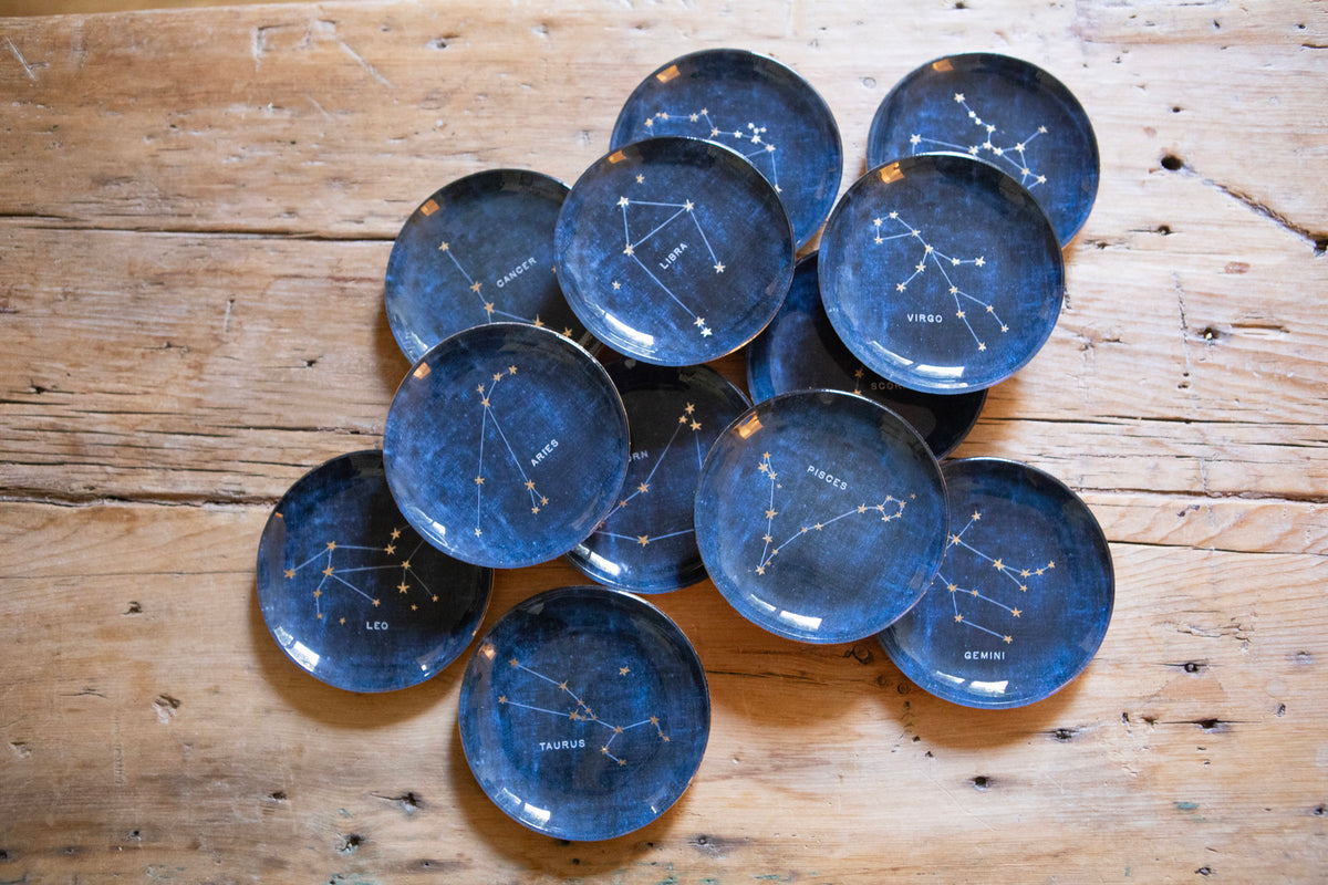 Constellations Mini Round Decoupage Plate- Set Of 36
