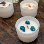 ***Blue Apatite Crystal Candle - 11oz