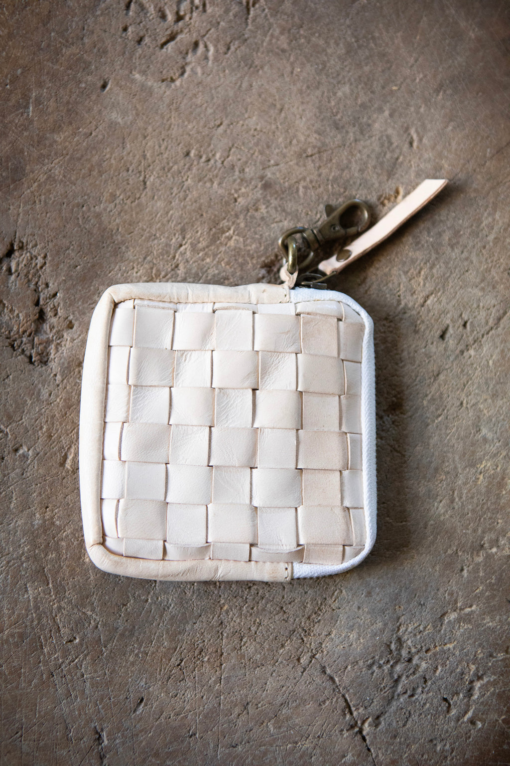 Woven Leather Pouch