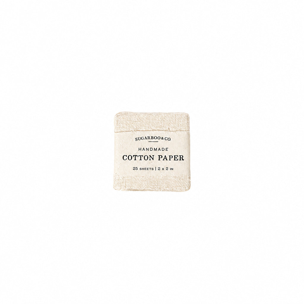2x2 Handmade Cotton Paper Bundle - Cream