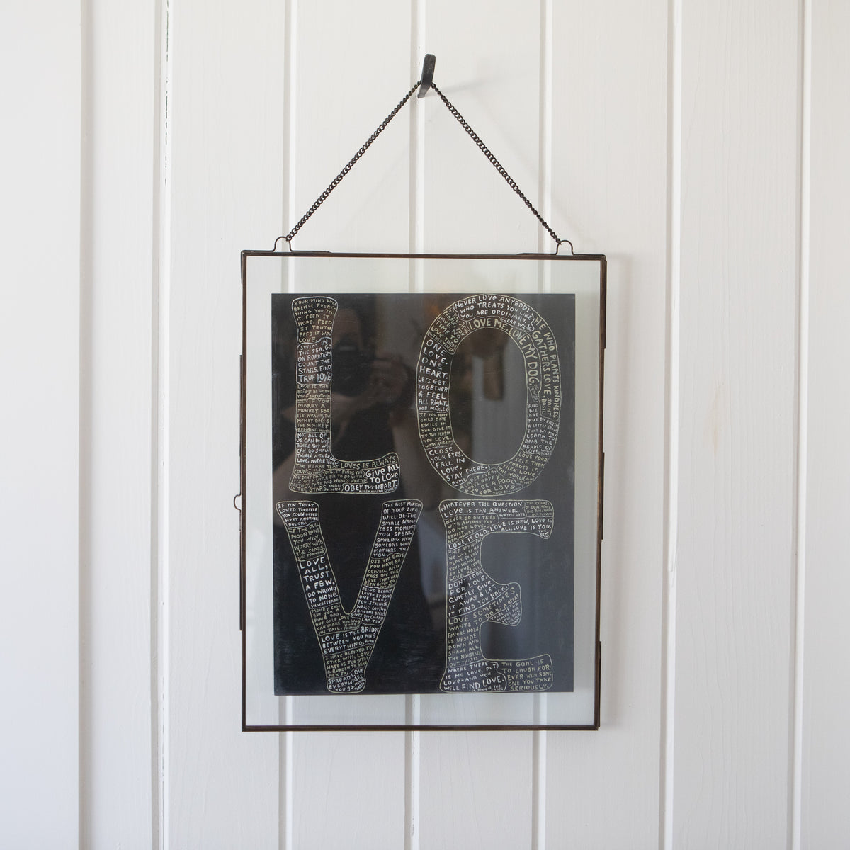 Zinc Hanging Frame 14.5x19 – Vertical w/ Chain