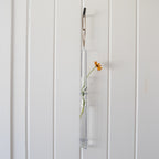 Zinc Hanging Glass Tube Vases - Assorted Set of 3