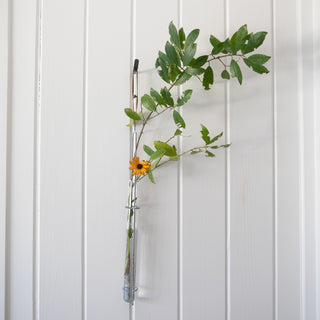 Zinc Hanging Glass Tube Vases - Assorted Set of 3