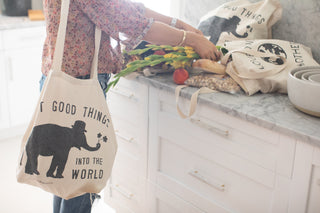 Put Good Things Into the World Canvas Tote - Set of 3
