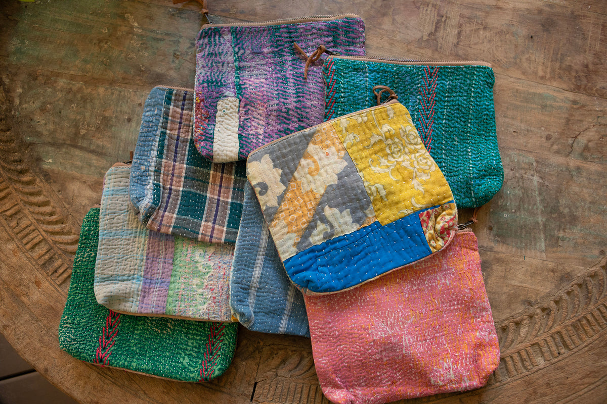 Kantha Zip Bag- Set of 6