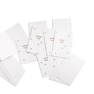 ***Deckled Gold Foil Cards & Envelopes Box Set (6pcs)