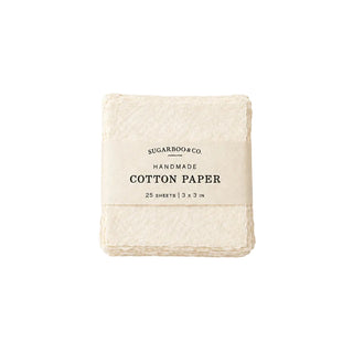 3x3 Handmade Cotton Paper Bundle - Mixed Natural