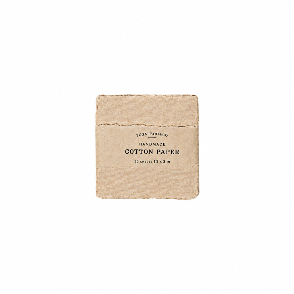 3x3 Handmade Cotton Paper Bundle - Oat