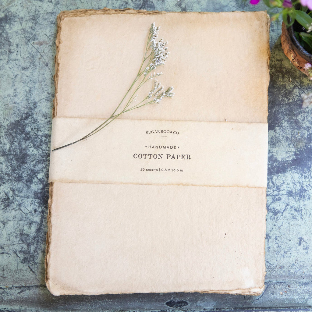 10x13 Handmade Cotton Paper Bundle - Flax