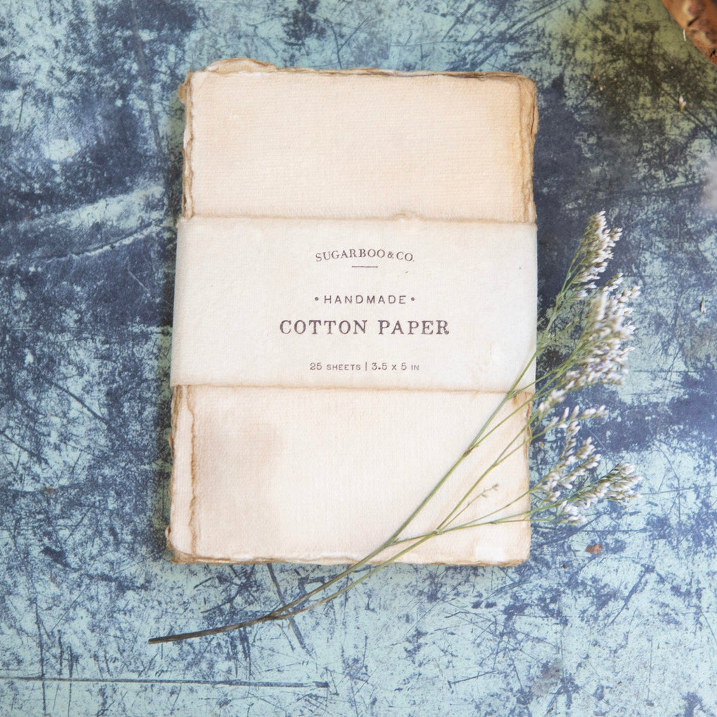 4x6 Handmade Cotton Paper Bundle - Flax