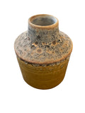 Ceramic Vase - Antique Yellow 5.4"x5.4"x6.5"