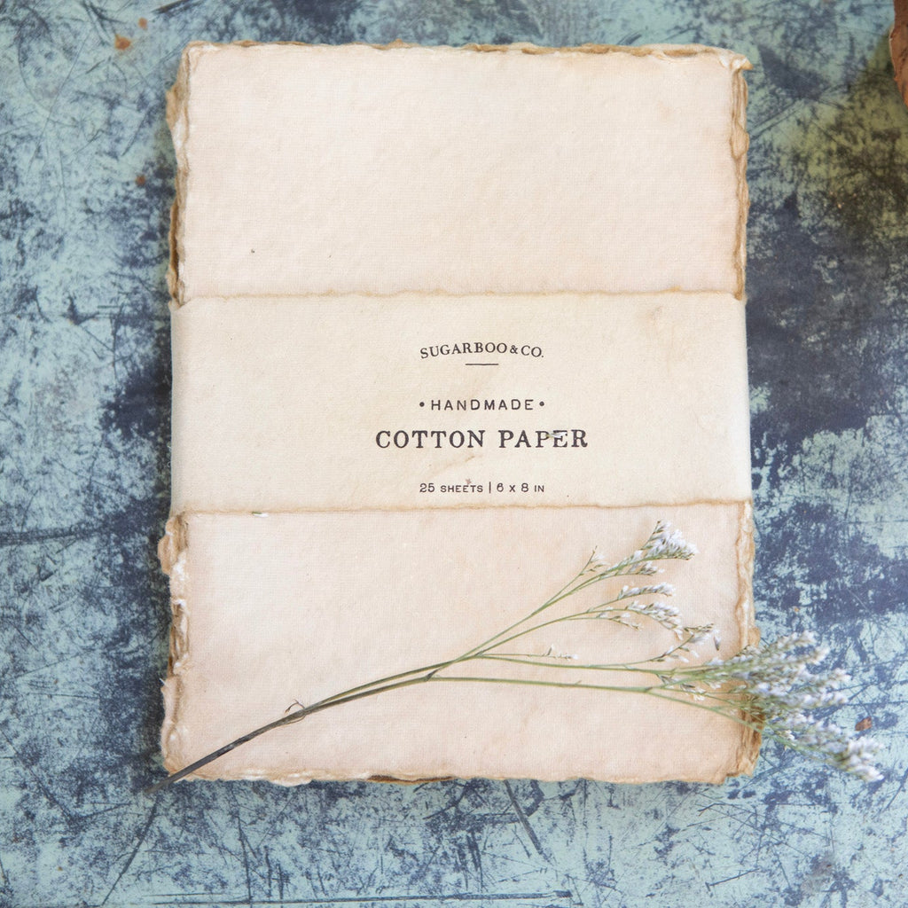 6x8 Handmade Cotton Paper Bundle - Flax