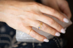 ***Gold Plated Labradorite and Opal Dual Ring