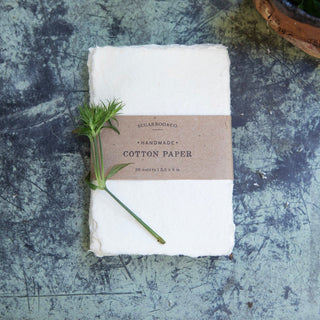 4"x6" Handmade Cotton Paper Bundle - Cream