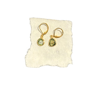 Bezel Set Tourmaline Earrings