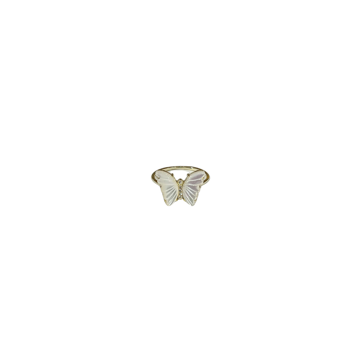 ***Butterfly Mother of Pearl Ring